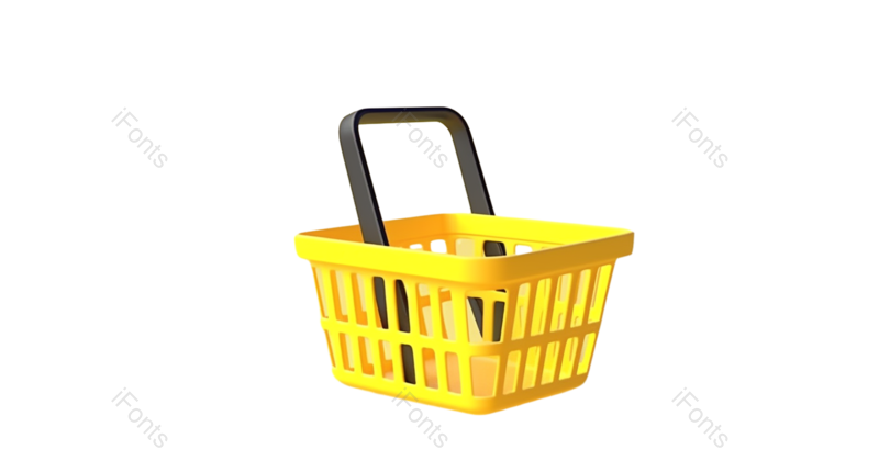 商务图片,商店元素,渐变背景PNG,篮子免抠素材
